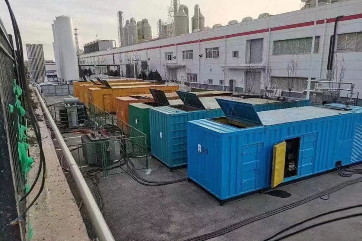 金门发电机租赁施工现场
